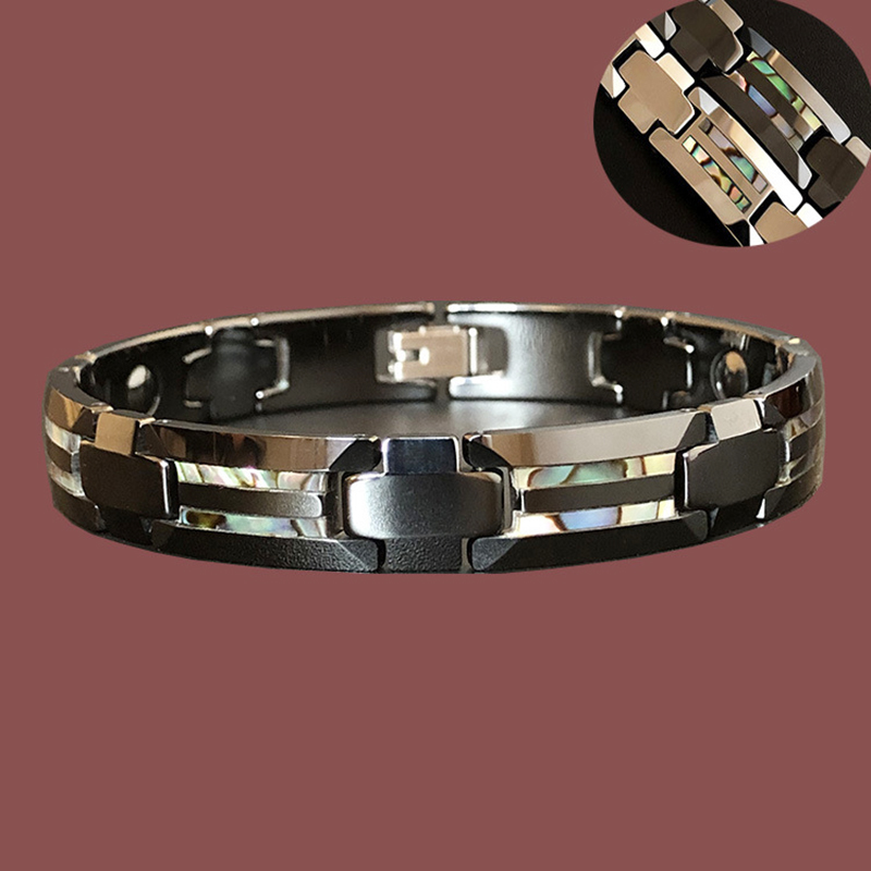 Ceramic Link Bracelet - 10mm havey punk pulseira de cerâmica