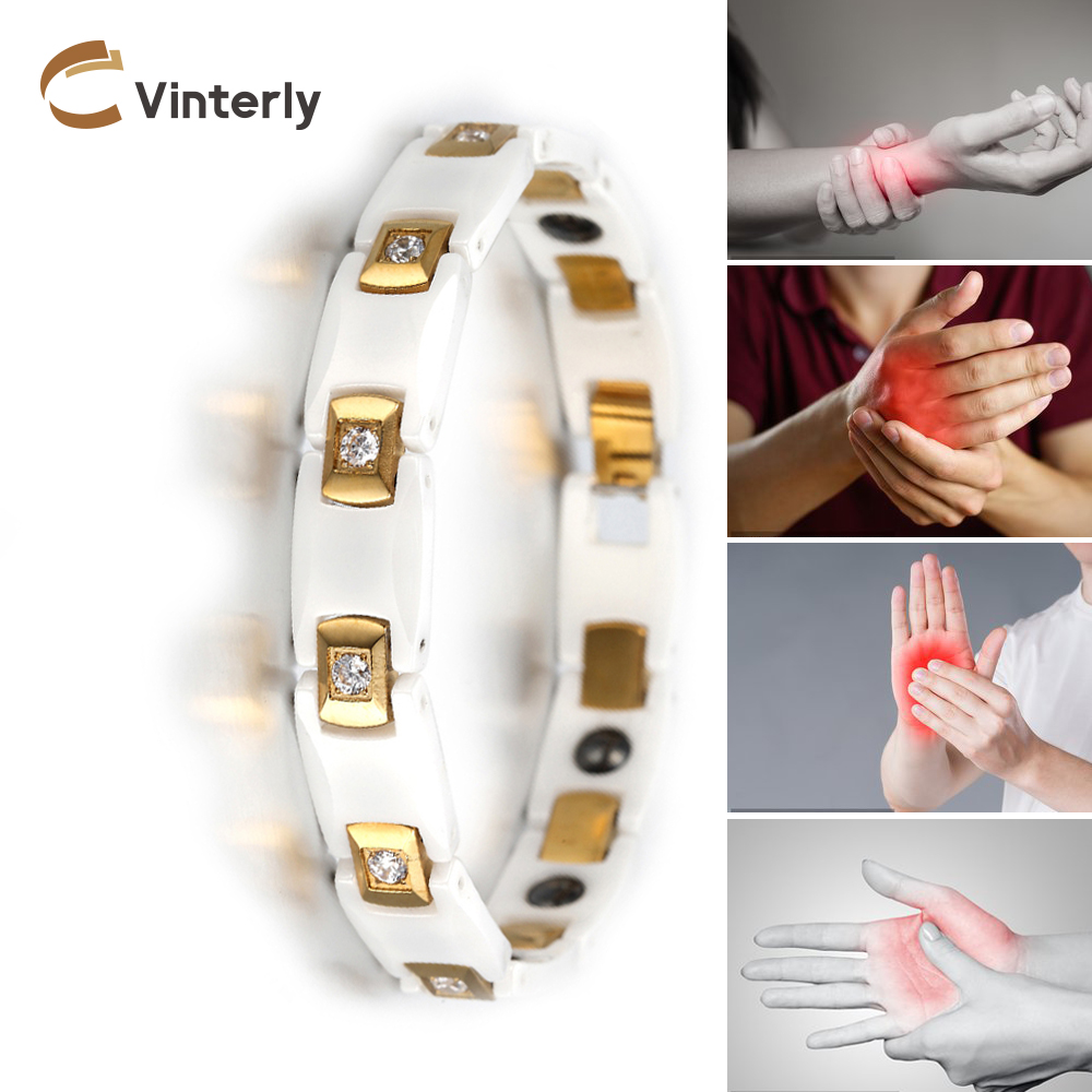 Ceramic Link Bracelet - Vinterly Ouro Cor Pulseiras para As