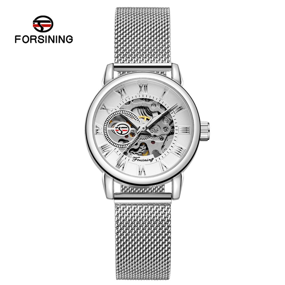 Stainless Mesh Band - Reloj mujer forsining moda mulher relógio