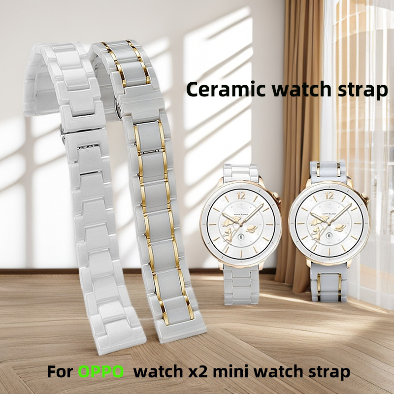Smartwatch X2 - 18mm moda feminina relógio de cerâmica