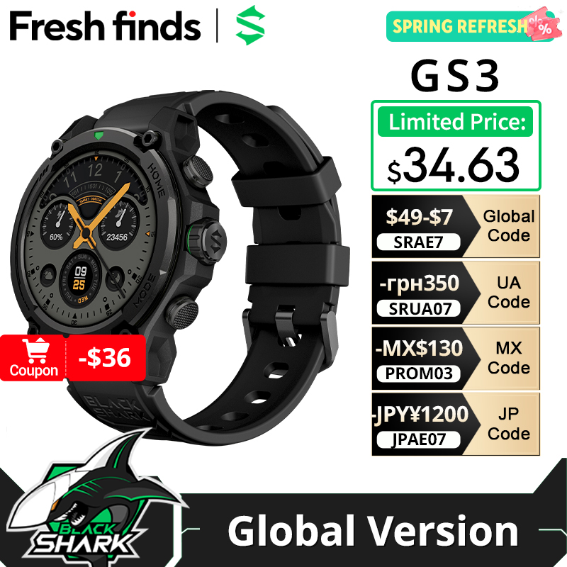 Smartwatch Store - [Estreia Mundial] Smartwatch Blackshark GS3 Versão