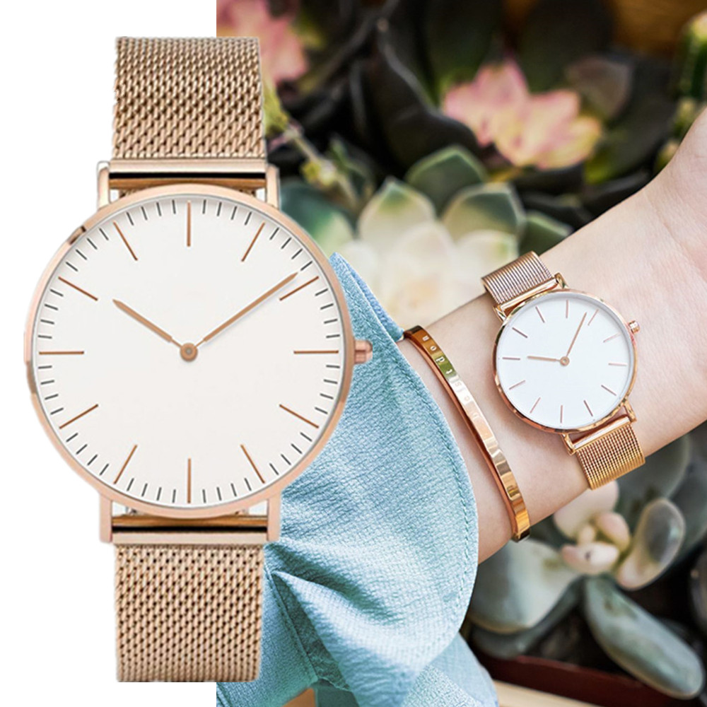Stainless Mesh Band - Marca superior relógios de luxo moda