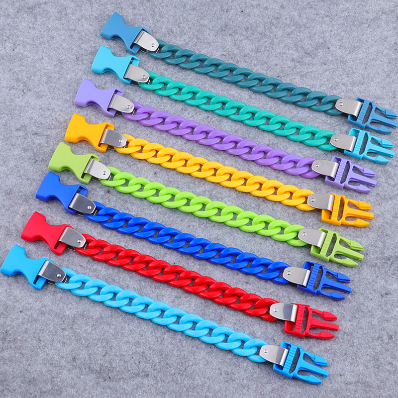 Ceramic Link Bracelet - FishSheeped-Colorido Acrílico Link Chain Buckle Pulseiras