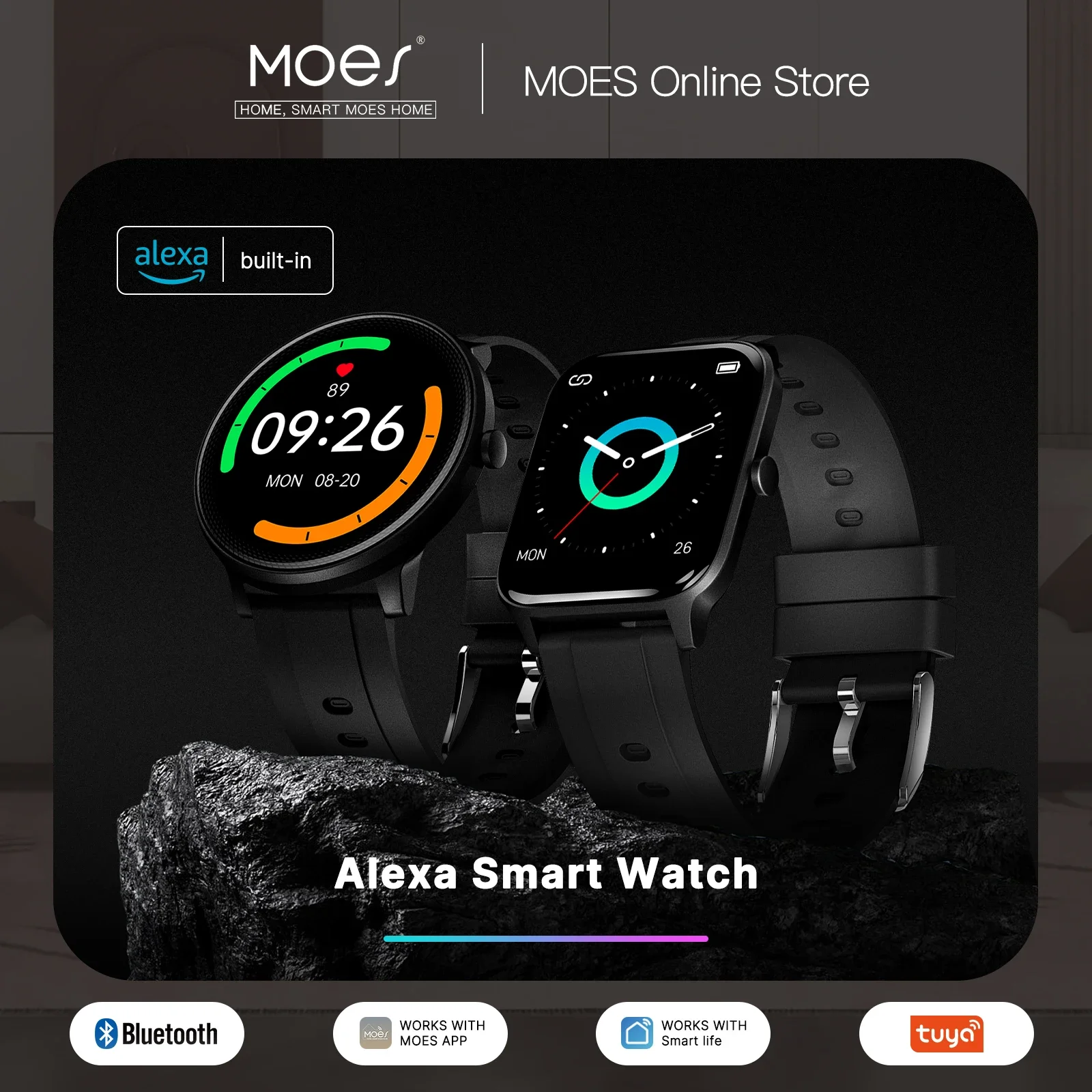 Smartwatch Touch - MOES-Smart Watch com Built-in Fitness Tracker,