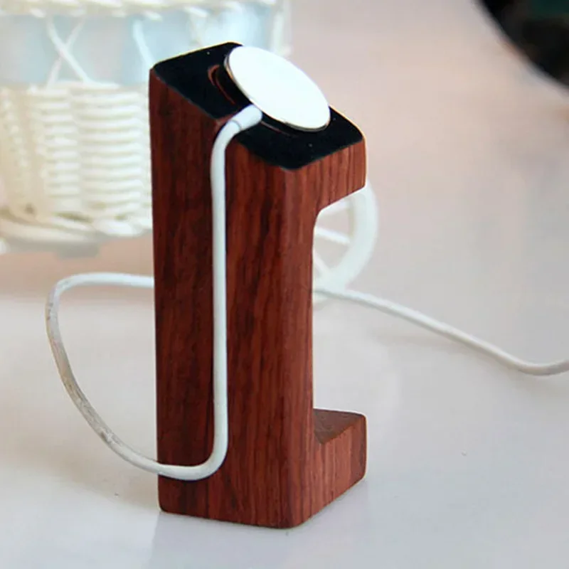 Suporte de madeira para carreg - Apple Smartwatch Accessories avaliação e preço