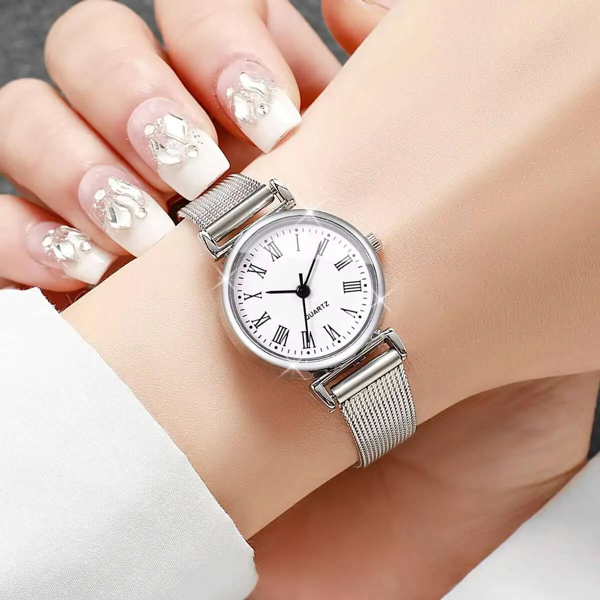1/2PCS Relógios femininos da m - Stainless Mesh Band avaliação e preço
