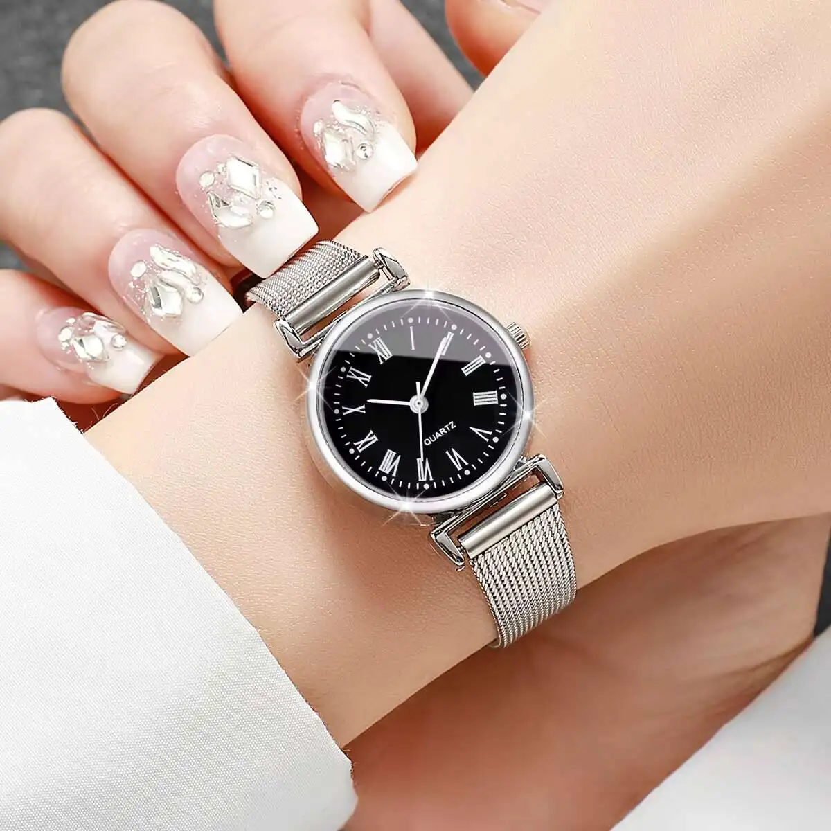 1/2PCS Relógios femininos da m - Stainless Mesh Band avaliação e preço