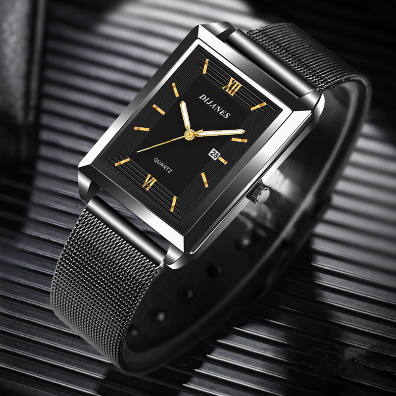 Calendário masculino data espo - Stainless Mesh Band avaliação e preço