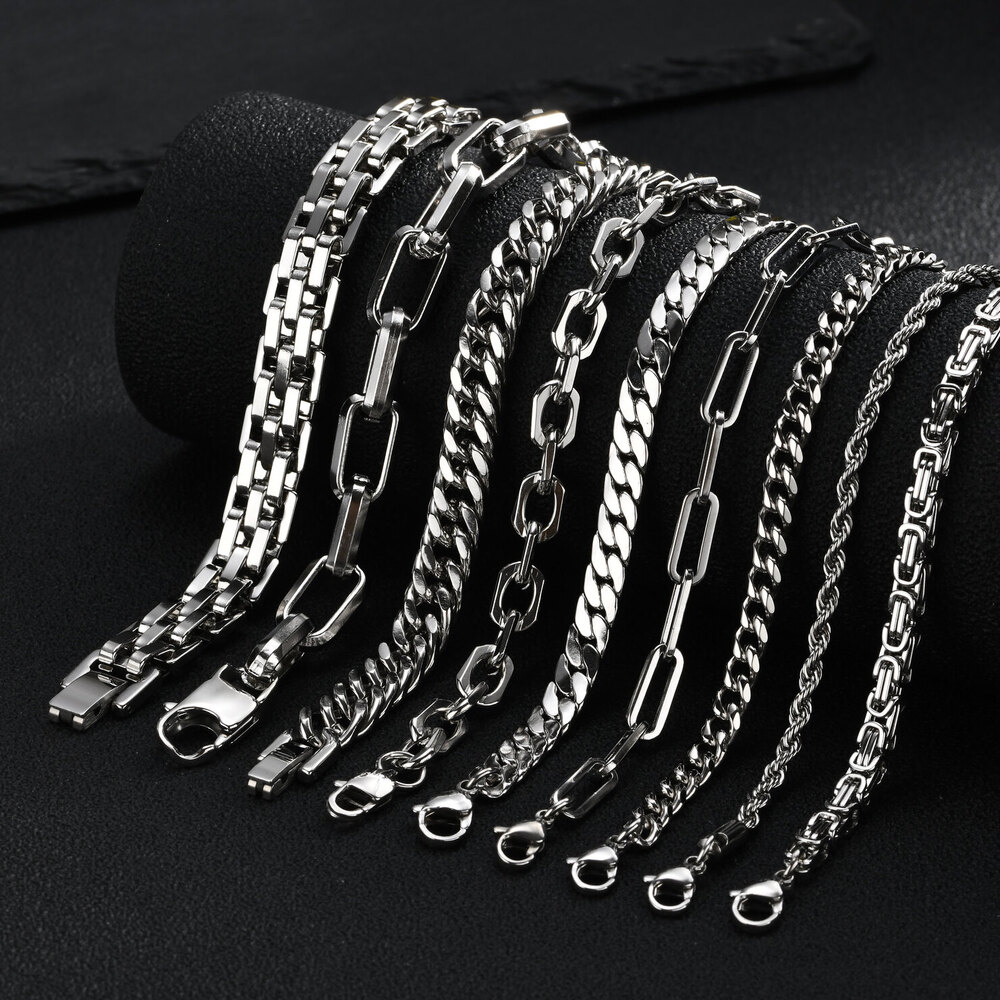 Pulseiras de Cadeia Masculinas - Ceramic Link Bracelet avaliação e preço