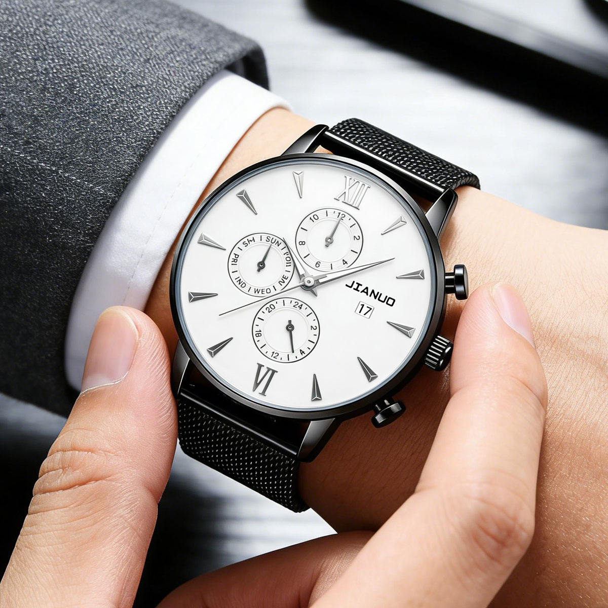 Relógio de Pulso Masculino Cas - Stainless Mesh Band avaliação e preço