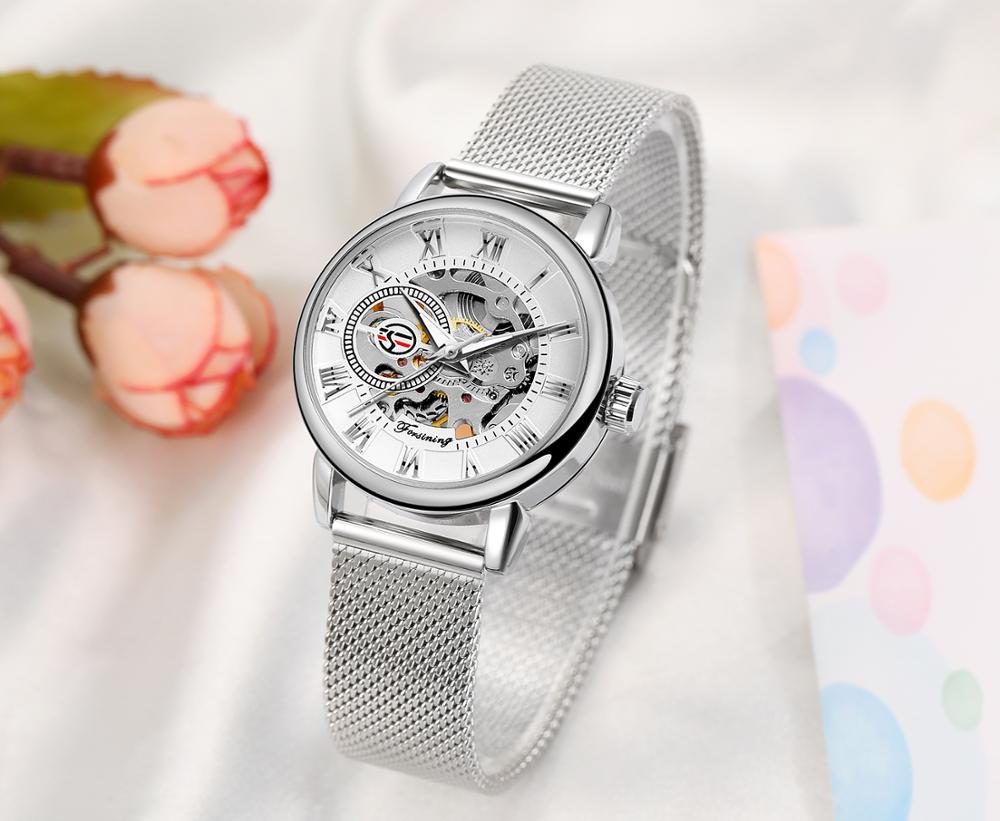 Reloj mujer forsining moda mul - Stainless Mesh Band avaliação e preço