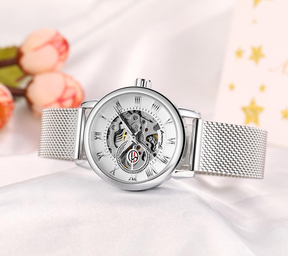 Reloj mujer forsining moda mul - Stainless Mesh Band avaliação e preço