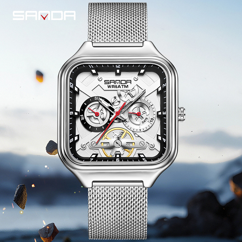 Relógio de pulso masculino SAN - Stainless Mesh Band avaliação e preço
