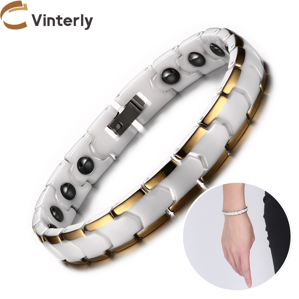 Pulseiras vinterly para mulher - Ceramic Link Bracelet avaliação e preço