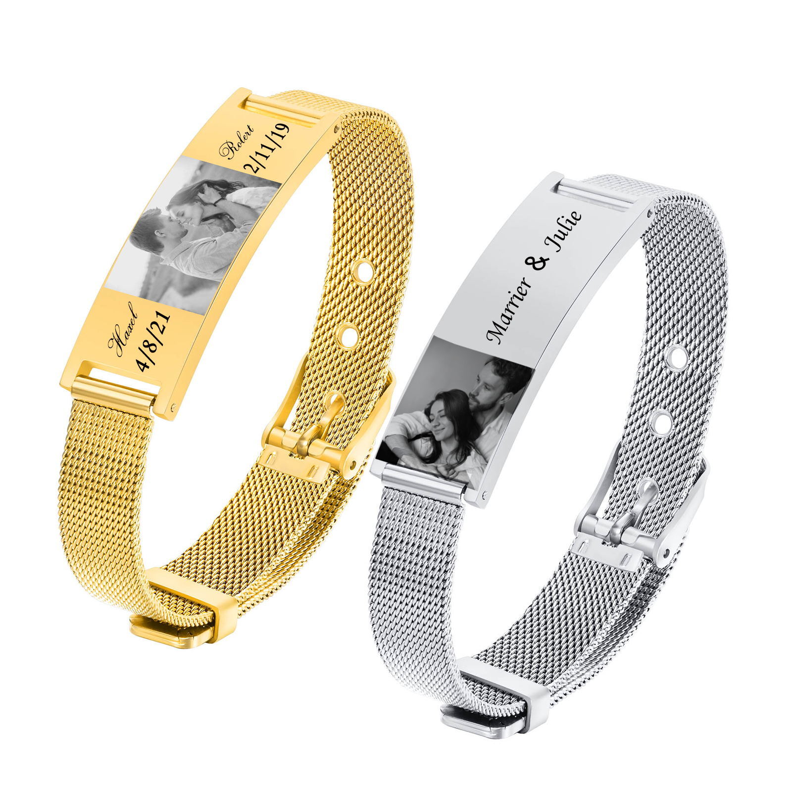 Pulseira de identificação pers - Stainless Mesh Band avaliação e preço