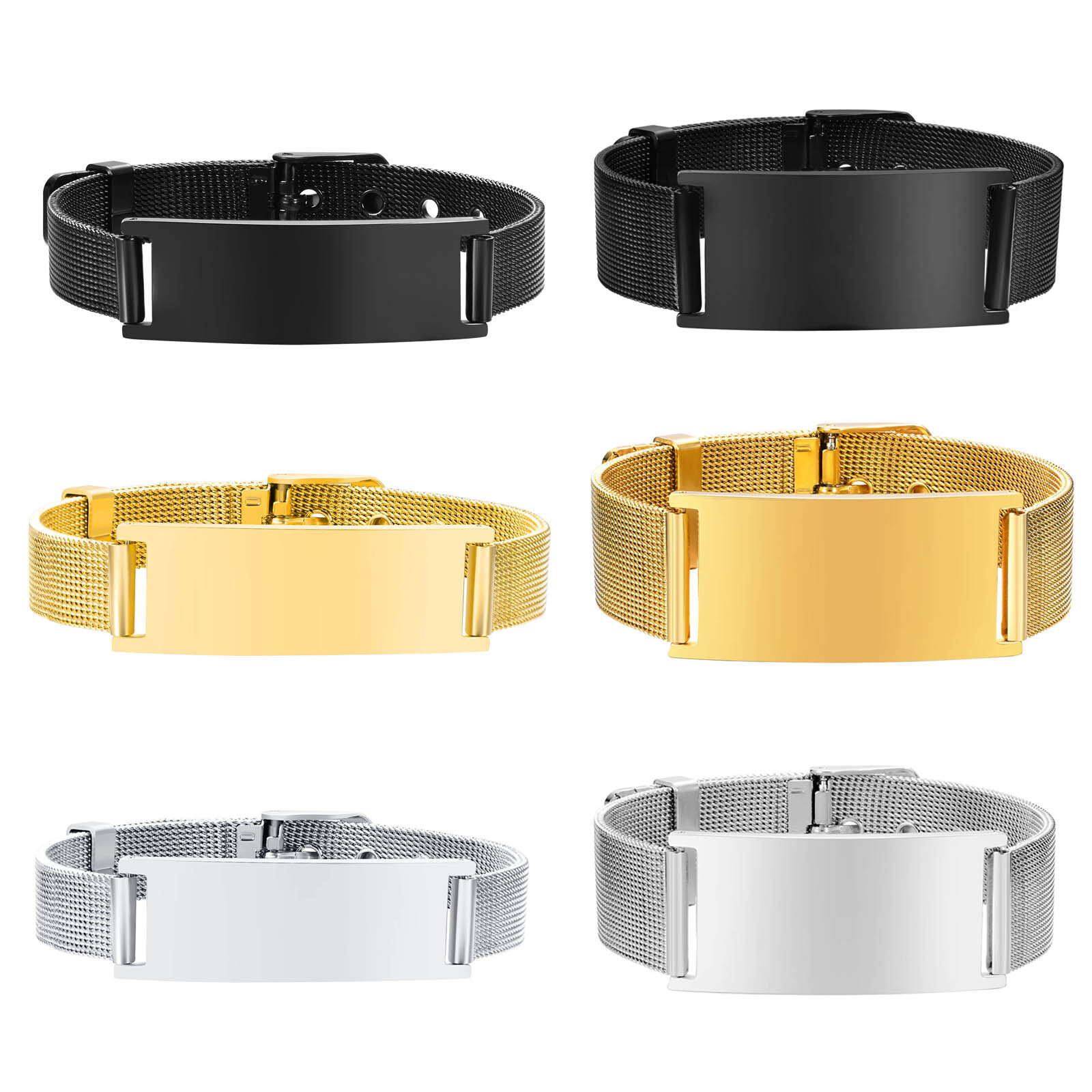 Pulseira de identificação pers - Stainless Mesh Band avaliação e preço