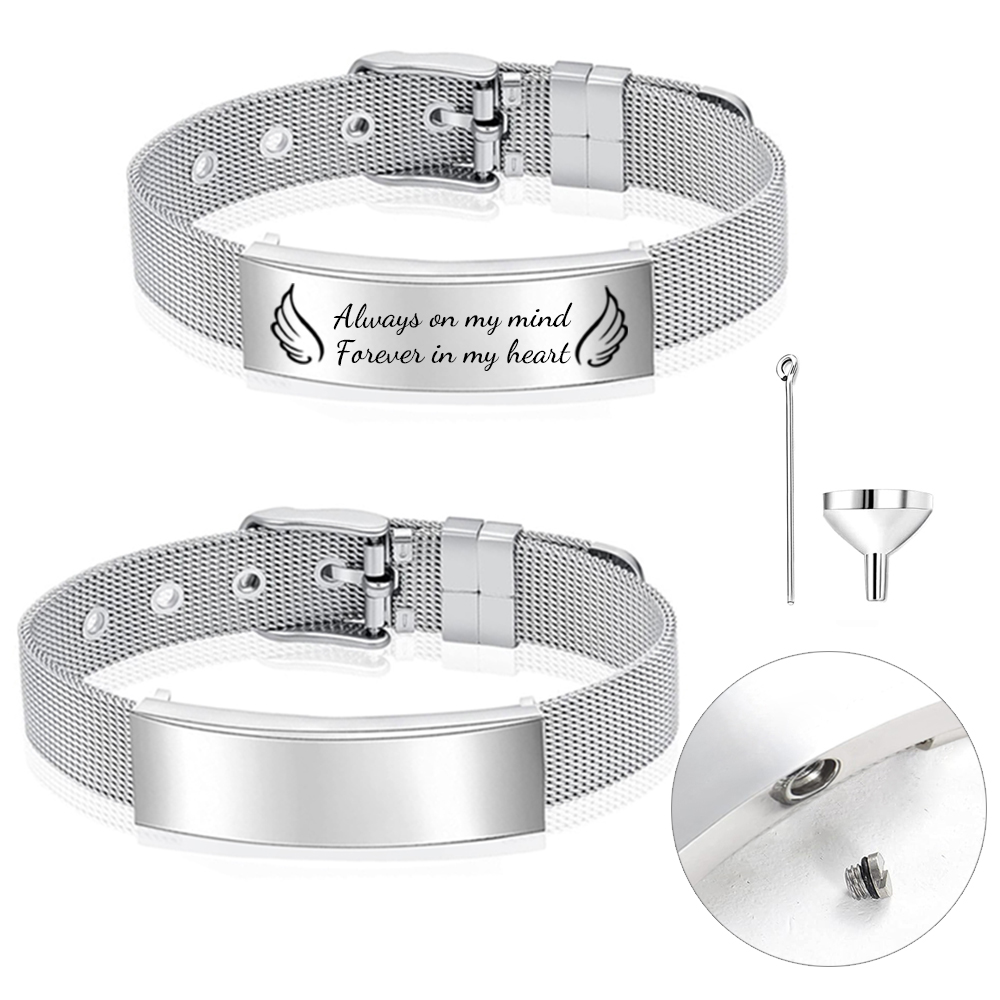 Cremação jóias urna pulseira e - Stainless Mesh Band avaliação e preço