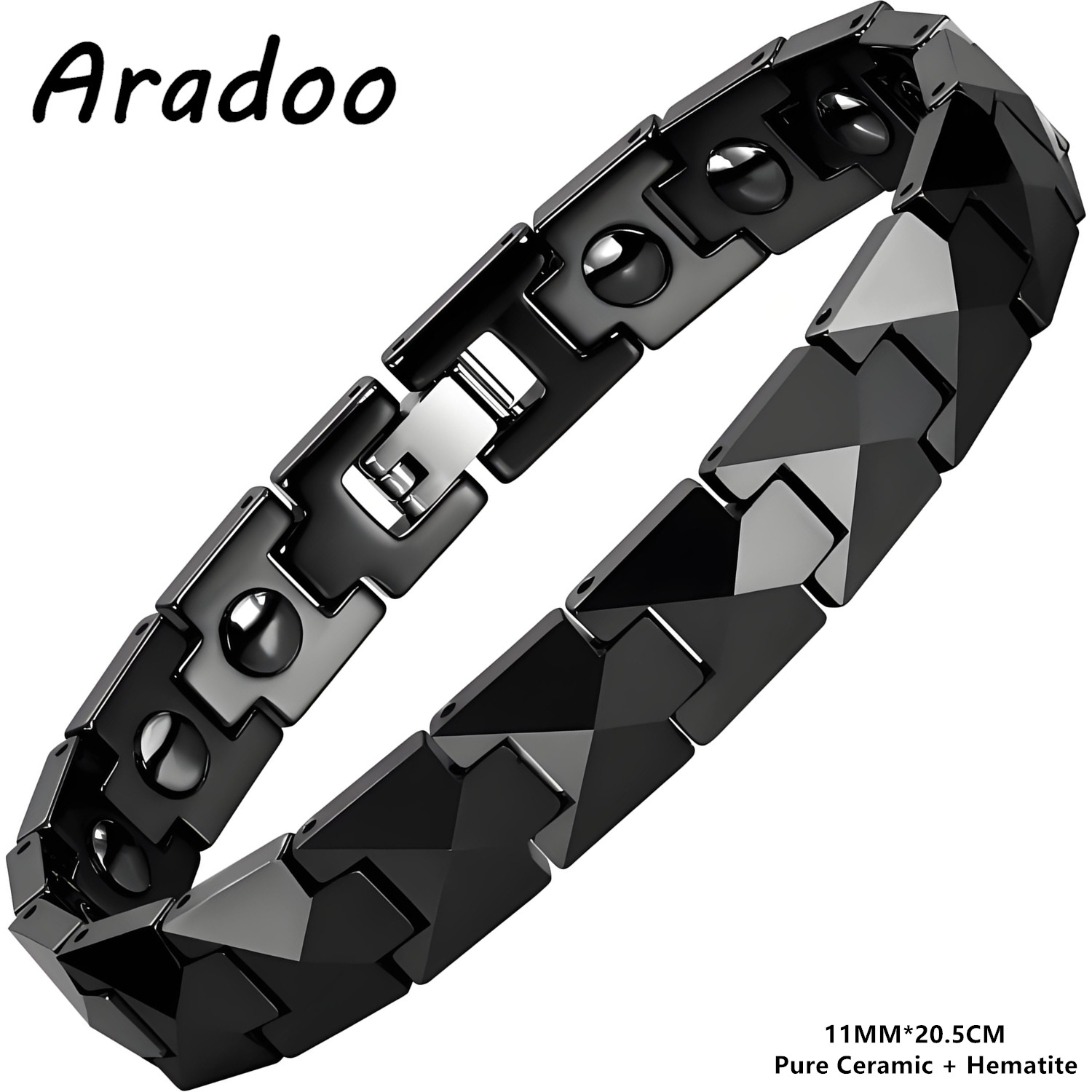 Pulseira de cerâmica premium A - Ceramic Link Bracelet avaliação e preço