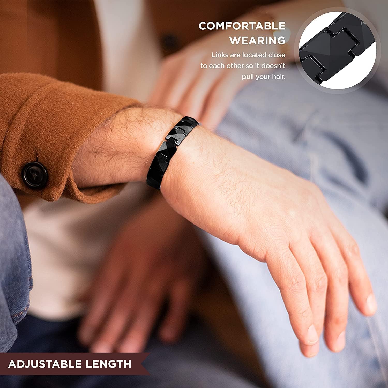 Pulseira de cerâmica premium A - Ceramic Link Bracelet avaliação e preço