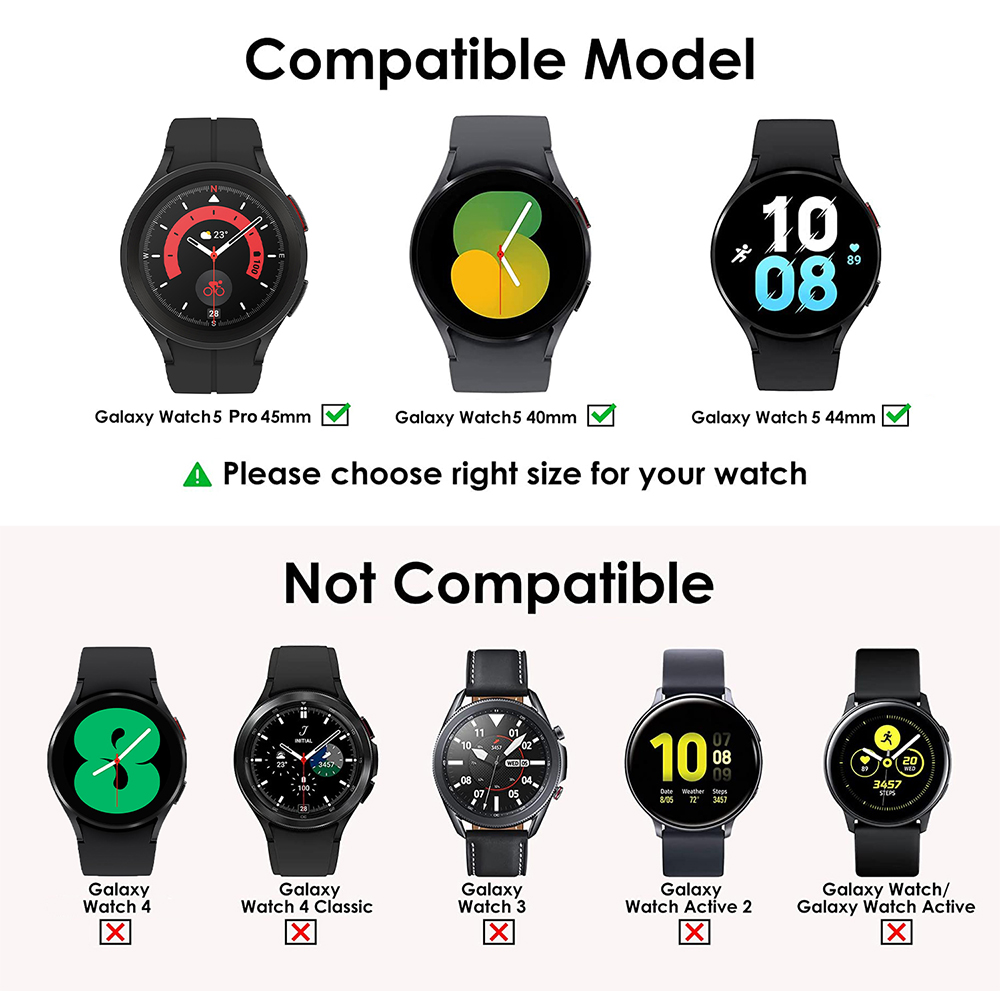 Capa e Vidro Temperado para Sa - Accessories For Galaxy Watch 5 avaliação e preço
