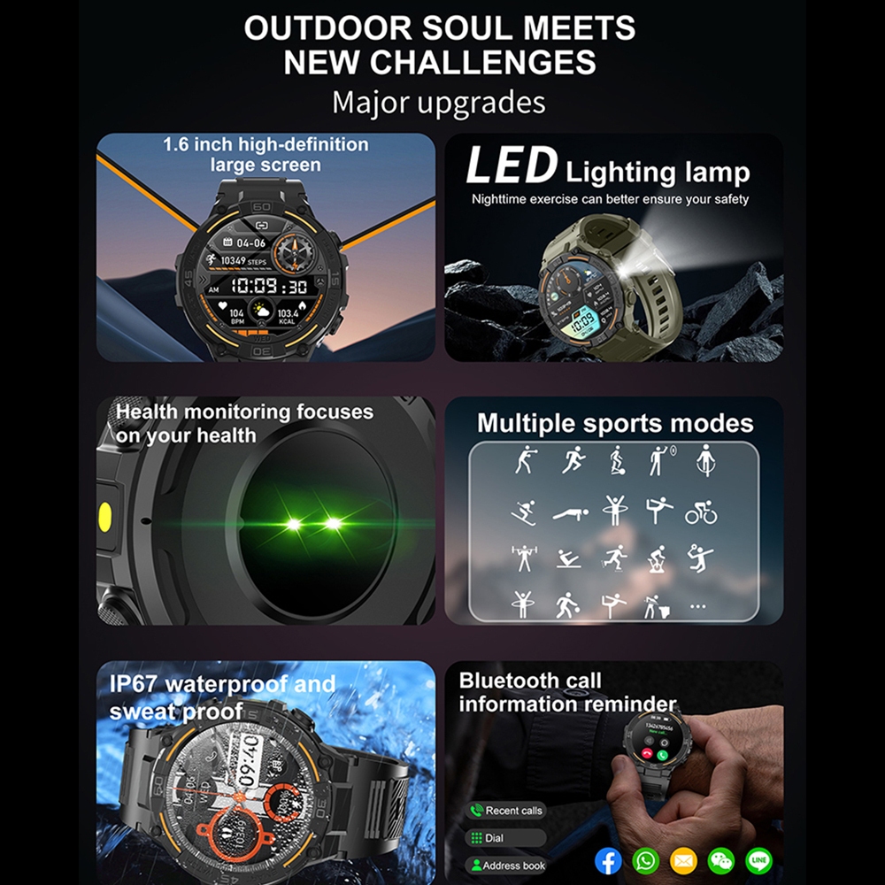 Ao ar livre militar robusto sm - Smartwatch X2 avaliação e preço