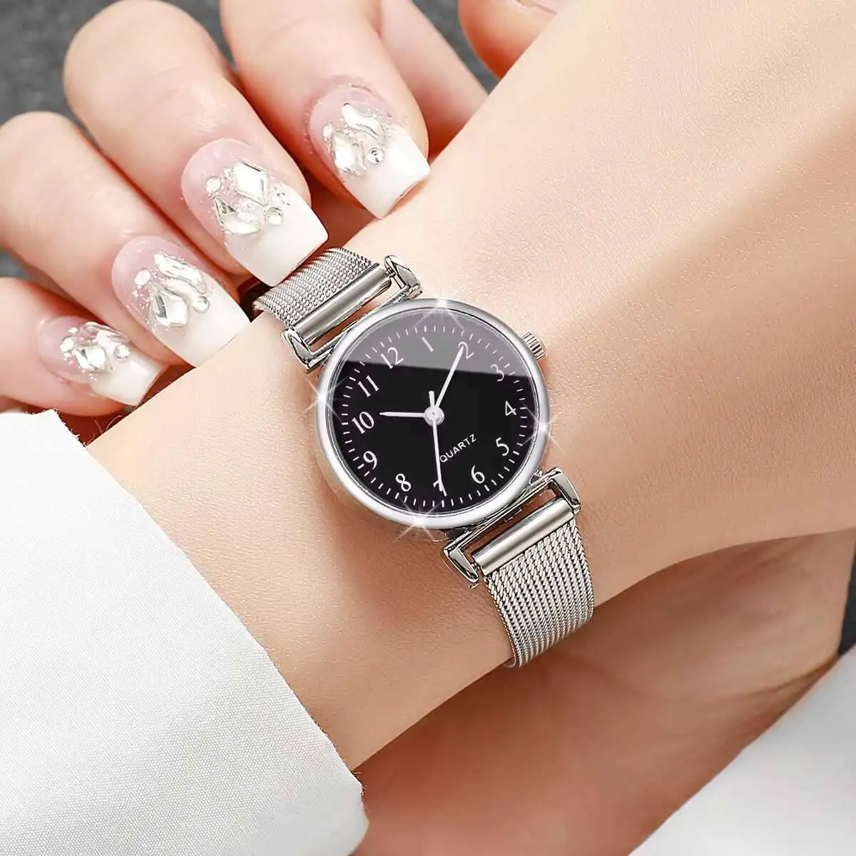 1/2PCS Relógios femininos da m - Stainless Mesh Band avaliação e preço