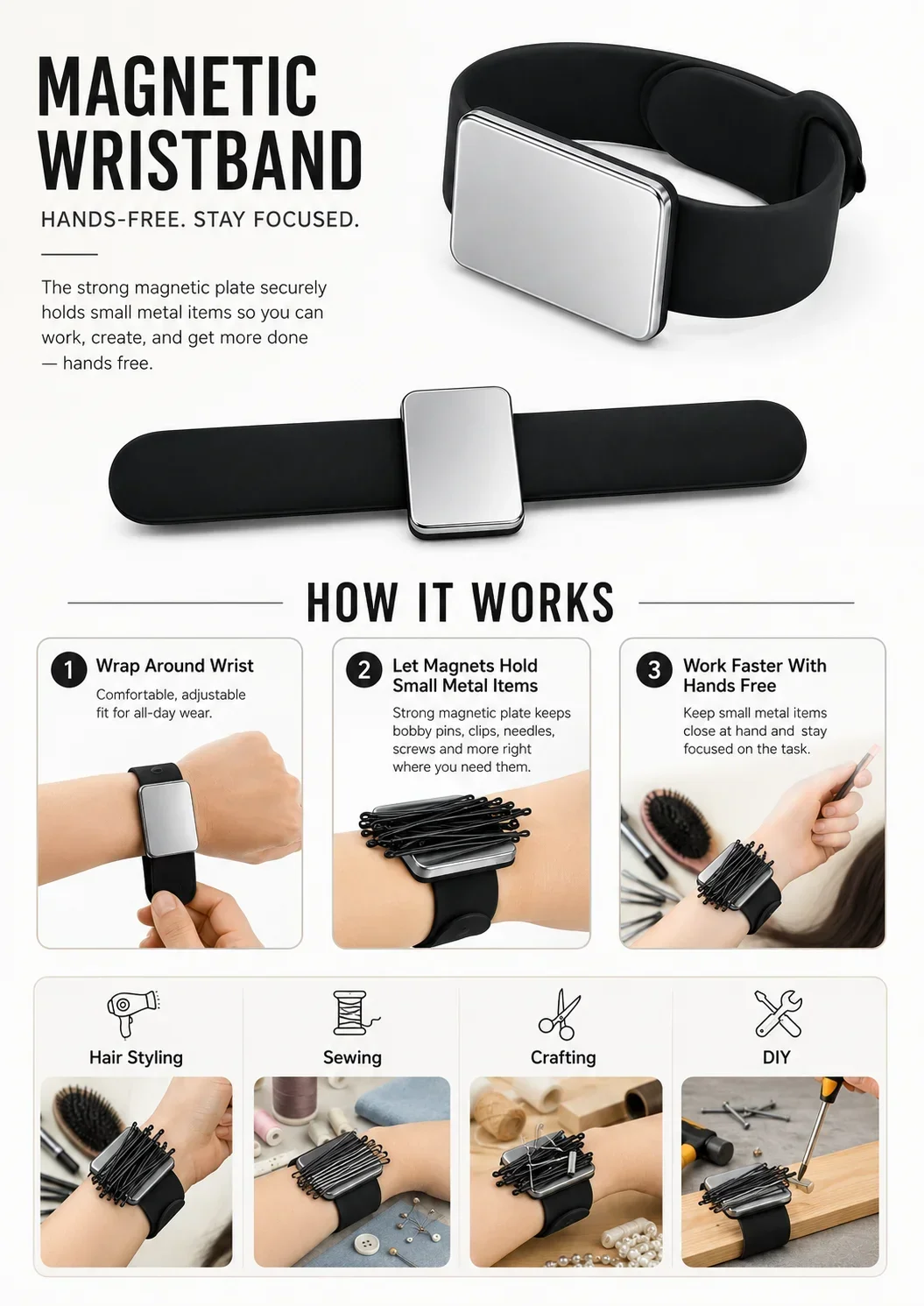 Pulseira Magnética para Relógi - Smartwatch Straps & Accessories avaliação e preço
