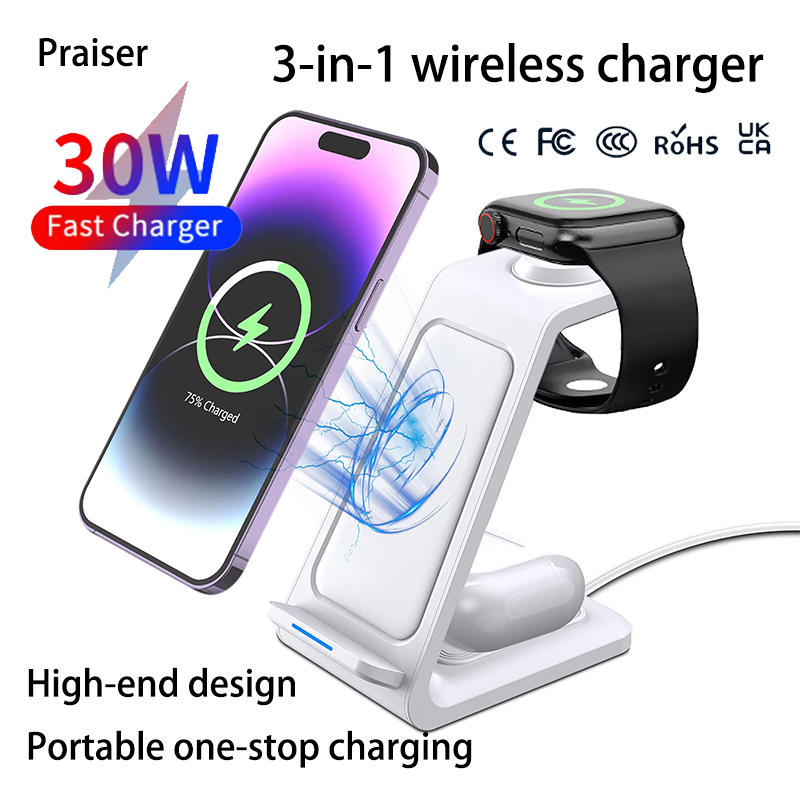 Carregador sem fio 3 em 1 de 1 - Wireless Charger Watch avaliação e preço